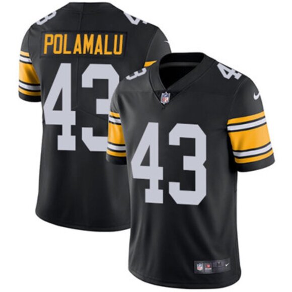 Mens Youths Kids Womens Troy Polamalu Vapor Stitched Black Jersey